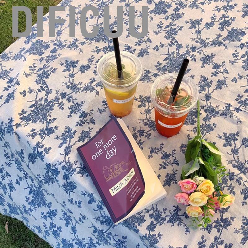 Dificuu Picnic  Three Dimensional Embossed Textile Printing Cotton Table Cloth for