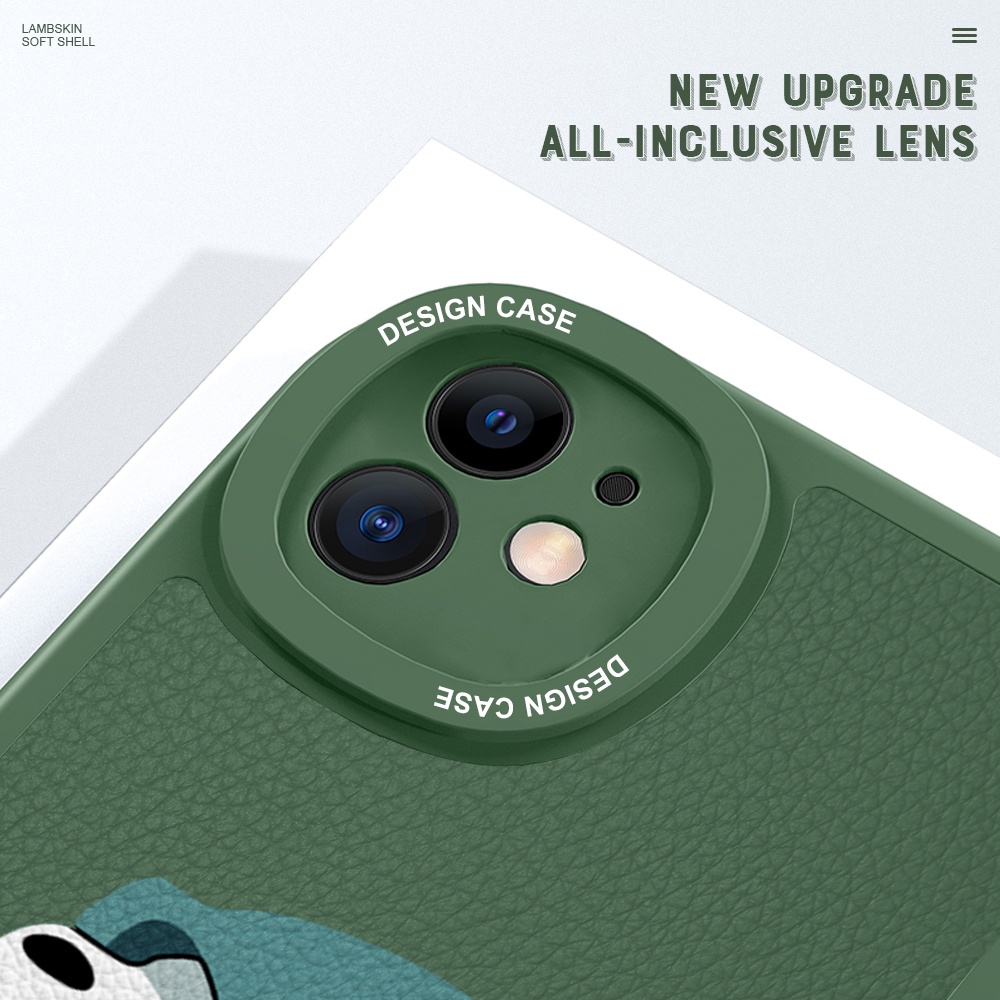 Xiaomi Redmi Note 11 11S 11T Pro Pro+ 5G Cho Ốp lưng điện thoại In Hình Lambskin Cute Panda