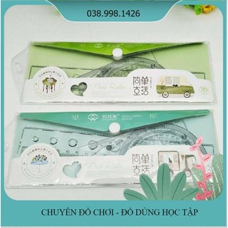 Bộ eke 4 món, thước 18-20cm _ll