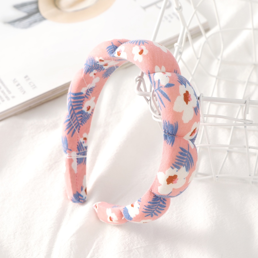 Băng Đô Cài Tóc Xốp In Họa Tiết Hoa Phong Cách Hàn Quốc Mới Cho Nữ