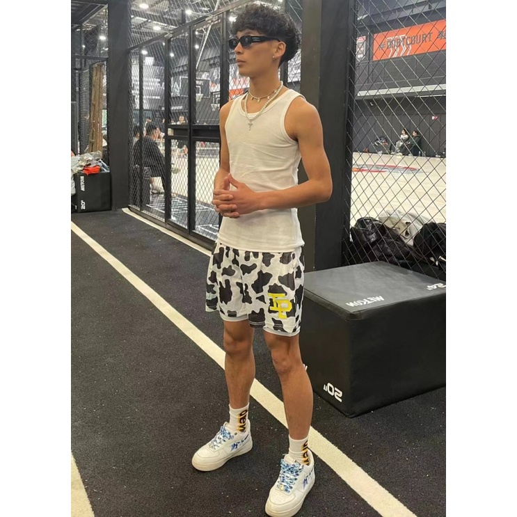 Inaka POWER Quần Short Thể Thao Dáng Rộng Giả Hai Lớp Phong Cách Mới Đường Phố Mỹ Không Đầu Gối Nhanh Khô Hợp Thời Trang Tập Thể Dục