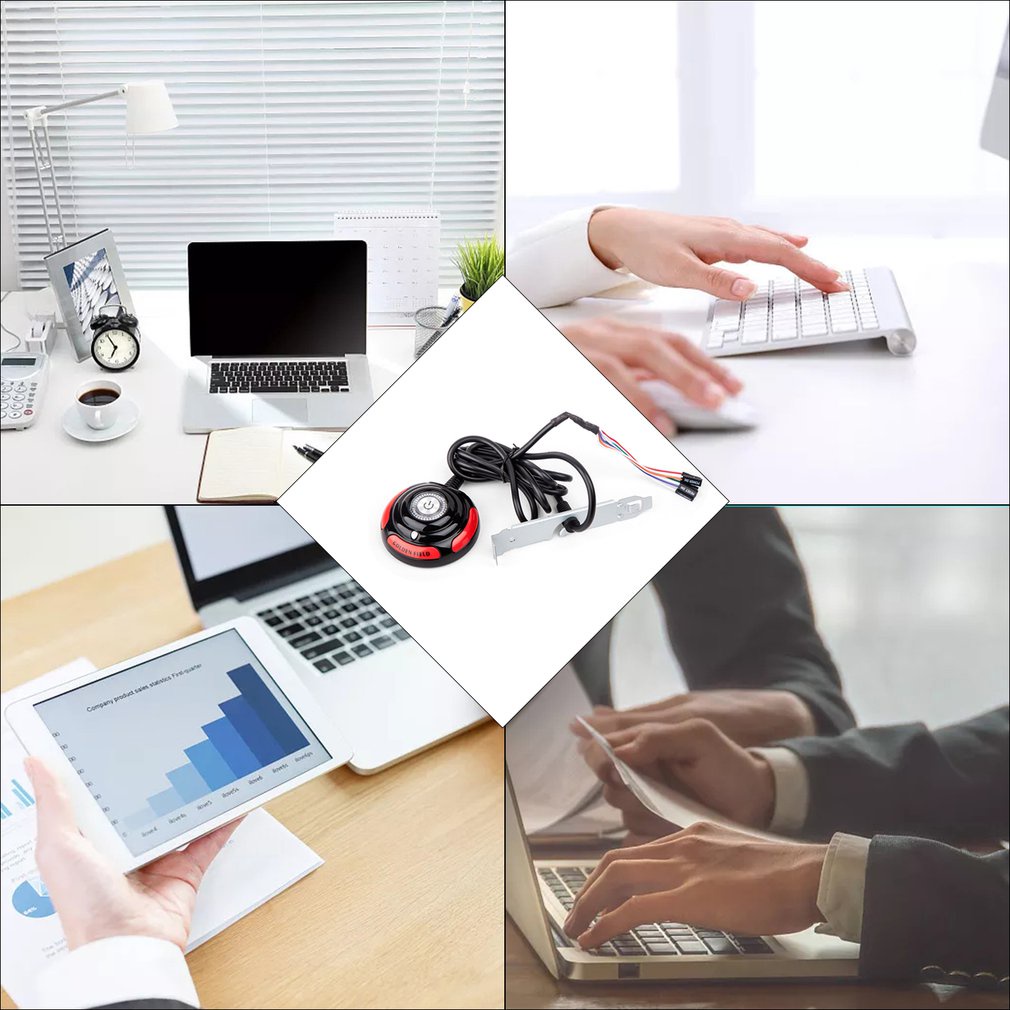 1.6M Desktop Pc Computer Case Poweron Power Supplies On Off Reset Switch With Cables External Remote [Q/5]