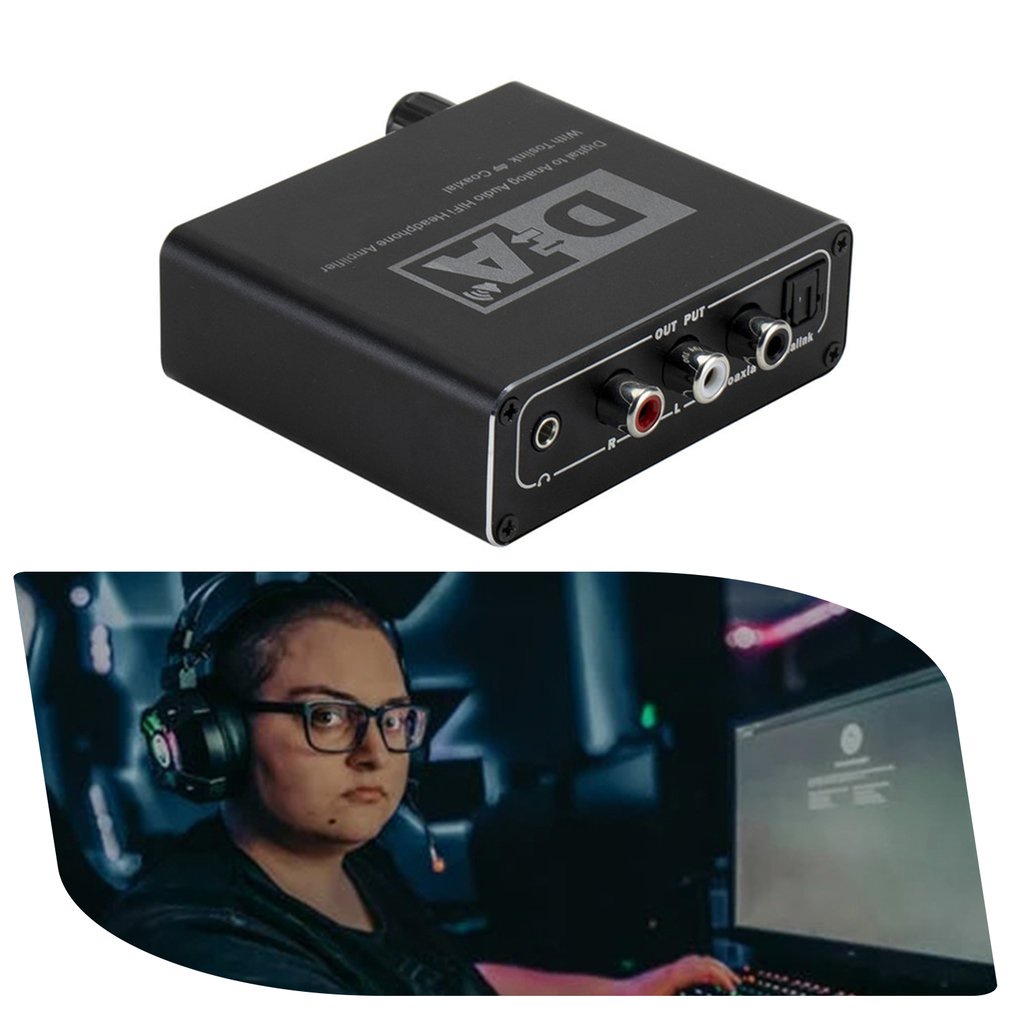 192Khz Digital Optical Coaxial Toog Audio Converter Rca L/R 3.5Mm Headphone With Adjustment High Performance [Q/8]