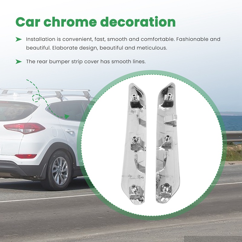 1 Cặp Viền Dán Trang Trí Cản Sau Xe Hơi Citroen C5 2009 2010 2011 2012