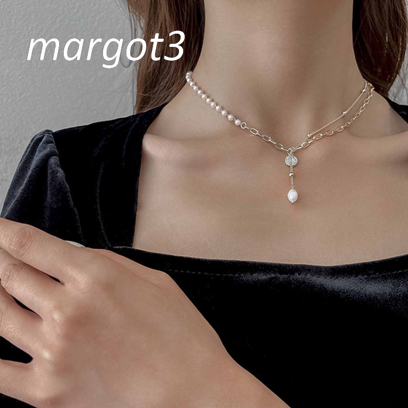 Vòng cổ Đính Ngọc Trai Nhân Tạo Phong Cách Hip Hop Thời Trang