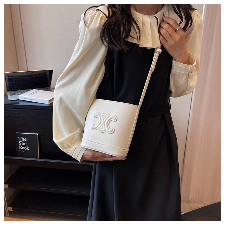 Túi Xách Da PU Đeo Chéo Màu Trơn Thời Trang Cho Nữ