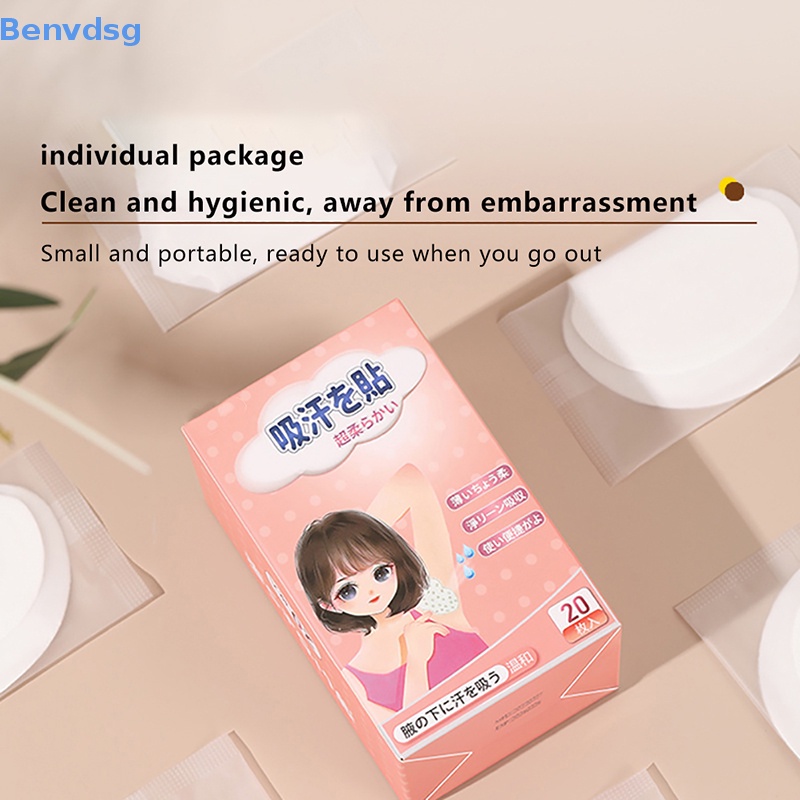 Set 20 Miếng Dán Thấm Hút Mồ Hôi Vùng Da Dưới Cánh Tay Dùng Một Lần Tiện Lợi