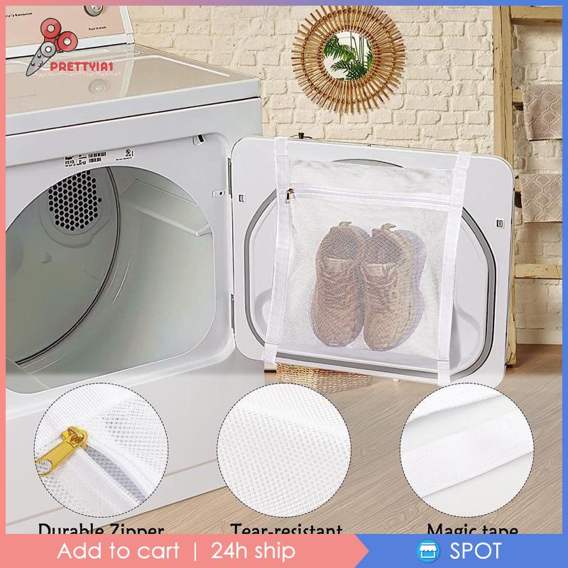 [Prettyia1] Túi Lưới Giặt Giày Thể Thao Dễ Dàng Cài Đặt Và Khô