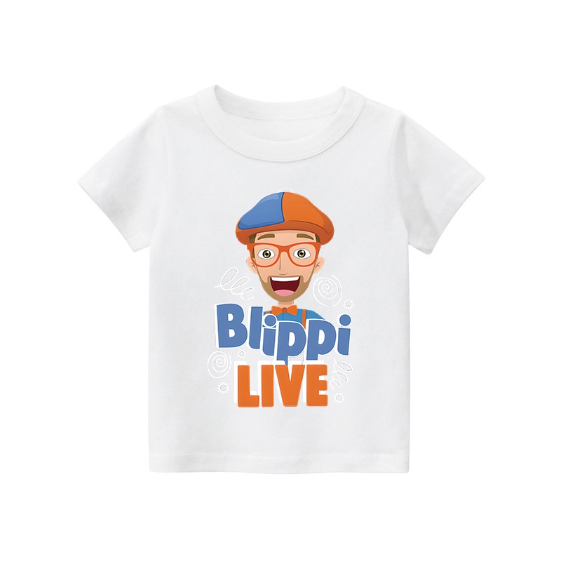 Áo thun trẻ em BLIPPI, 8 màu áo, đầy đủ size có big size, MÀU KHÁC NHẮN TIN SHOP