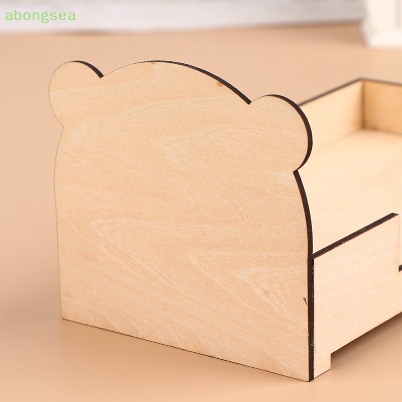 Giường Ngủ Mini Họa Tiết Hoạt Hình Trang Trí Nhà Búp Bê Tỉ Lệ 1 / 12