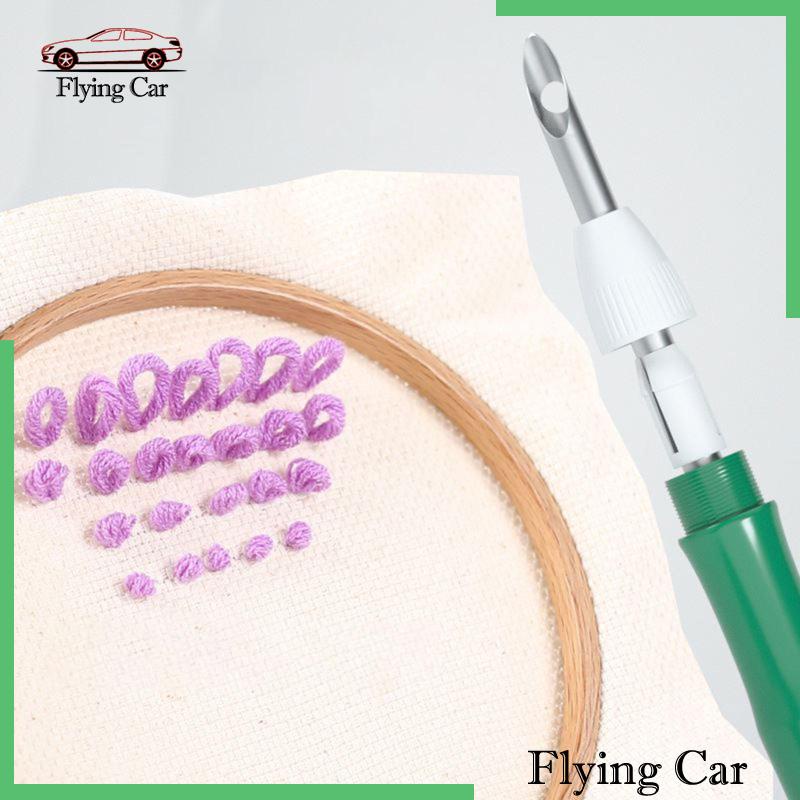 [Lzdjfmy2] Dụng Cụ Xỏ Chỉ Bằng Vải Nỉ Có Tay Cầm Cho Người Mới Bắt Đầu Tự