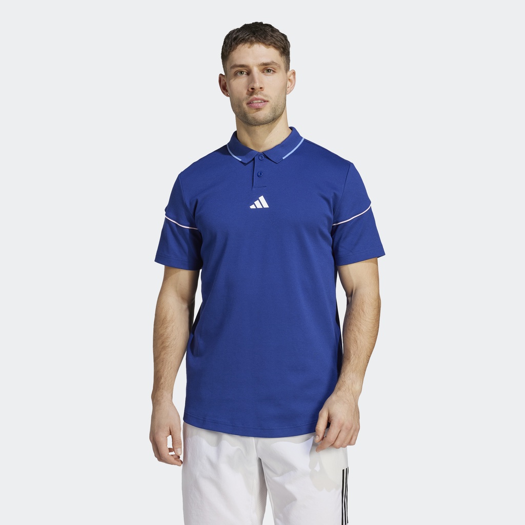 Adidas Quần vợt Áo Polo Tennis Clubhouse Premium Classic Nam Màu xanh da trời IB4977