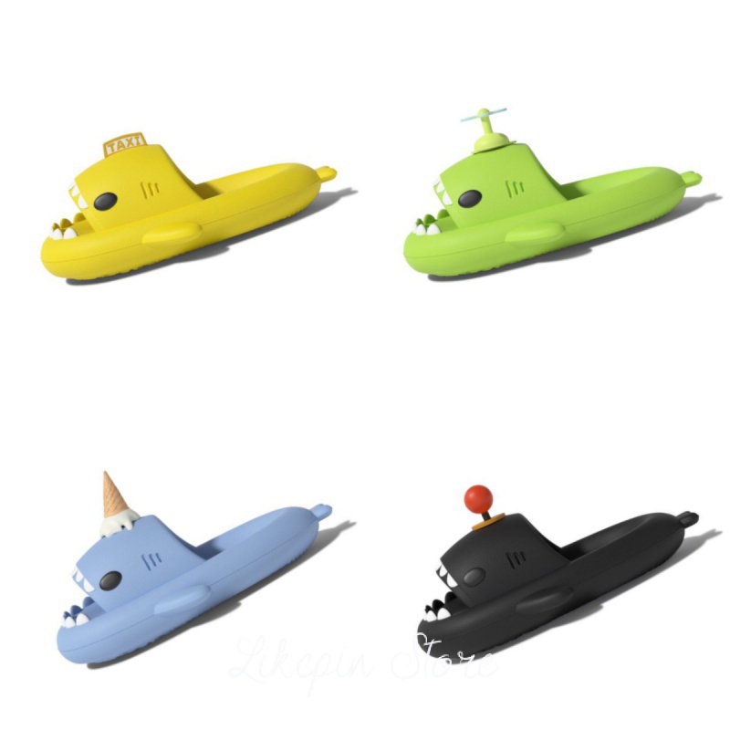 Likepin Store Dép Sandal Đi Biển Chống Trượt Hình Cá Mập 4cm Cho Nam Nữ