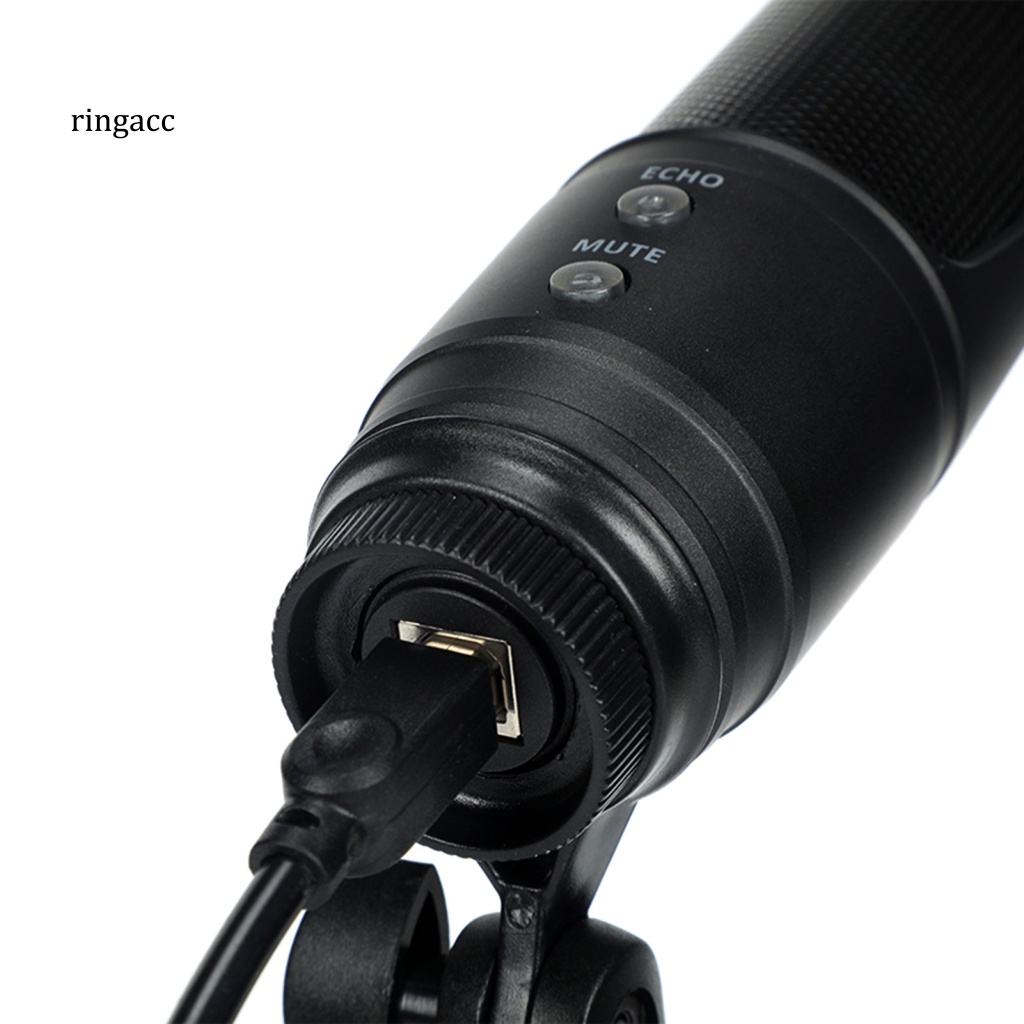 Micro RGA Có Dây Cầm Tay Chống Mất Màu Đen Kèm Giá Đỡ Cho Chơi Game