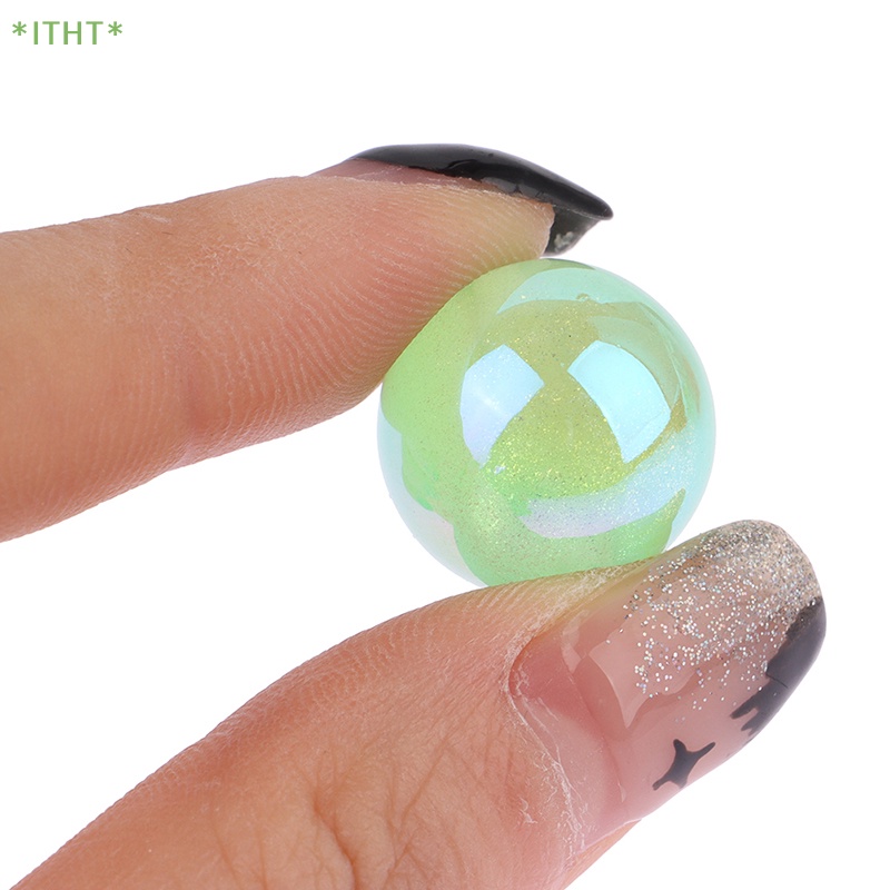 Hạt Xâu Làm Trang Sức Bằng Acrylic Lấp Lánh 16mm 10 Cái Mới