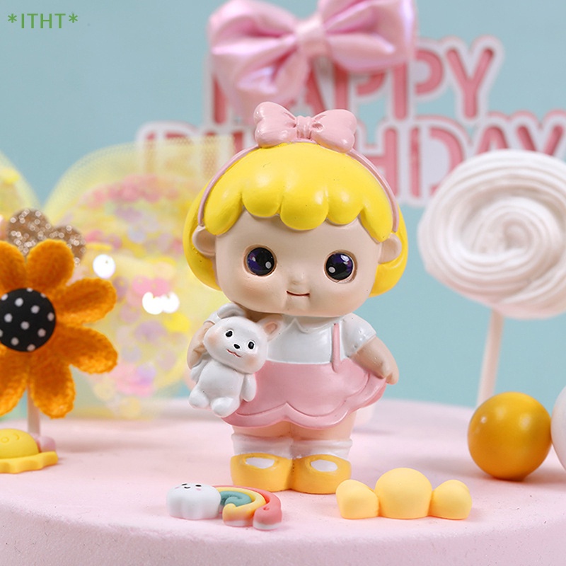 Phụ Kiện Trang Trí Bánh Kem Sinh Nhật Hình Xe Hơi Doodle Bằng Nhựa Resin Dành Cho Bé Gái Mới