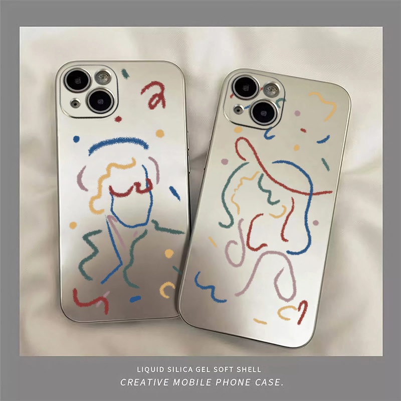 Ốp Điện Thoại Silicon TPU Mềm Mạ Điện Chống Sốc In Họa Tiết Dễ Thương Cho IPhone 14 13 12 11 Pro XS Max XR X 8 + 7 6S Plus