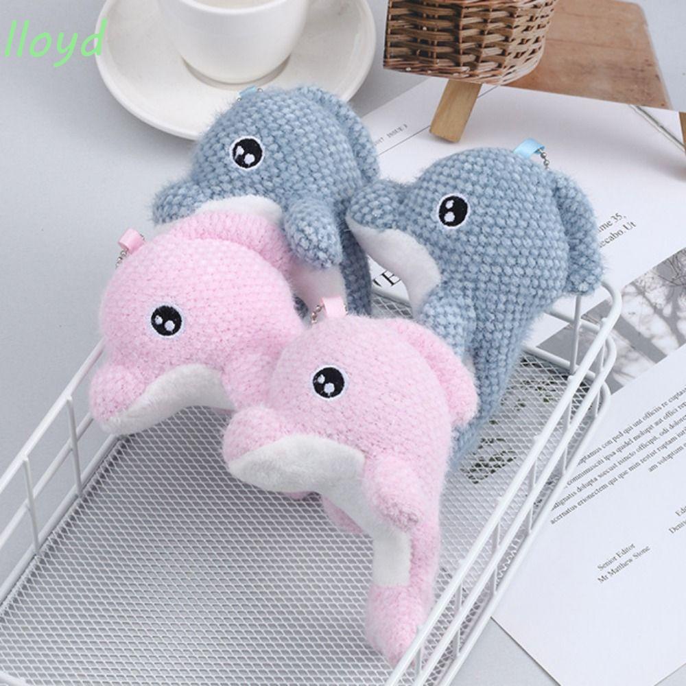 Móc Khóa Hình Cá Heo Nhồi Bông Dễ Thương