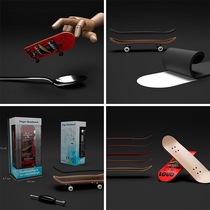 Ván Trượt Ngón Tay Bằng Hợp Kim Nhôm DIY Cho Trẻ Em Màu Tím peda LKZBR Jk