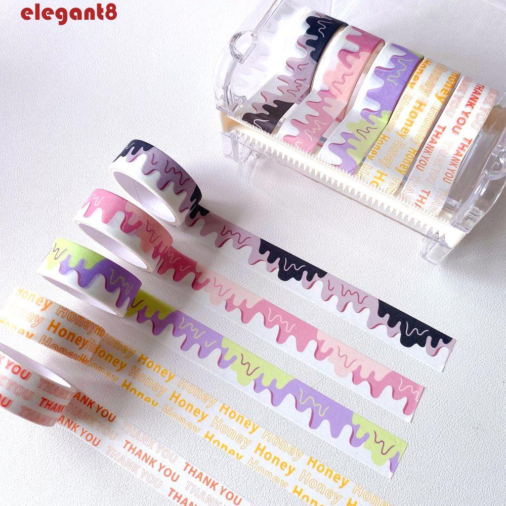 Nhãn Dán Giấy Dán Tự Dính Họa Tiết Hoạt Hình Màu Gradient Dùng Trang Trí Sổ Tay / Nhật Ký DIY