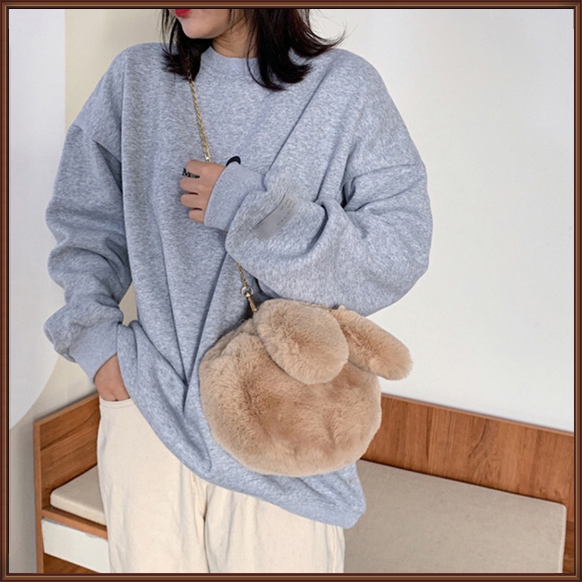 Túi Đeo Chéo Vai Kiểu Tai Thỏ Hoạt Hình Thời Trang Sành Điệu Cho Nữ