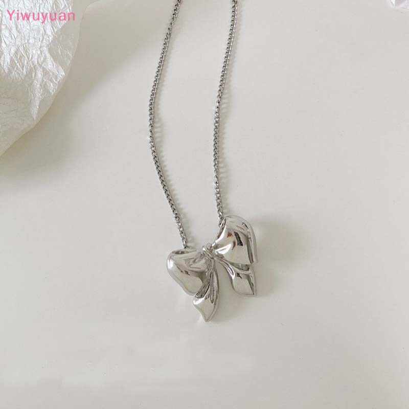 Vòng Cổ Choker Bằng Kim Loại Mặt Nơ Đính Ngọc Trai Thời Trang Mới