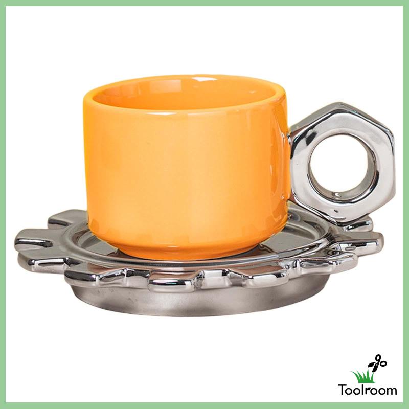 Cốc Sứ Uống Nước Kèm Đĩa Lót Dung Tích 250Ml Tiện Dụng Cho Gia Đình