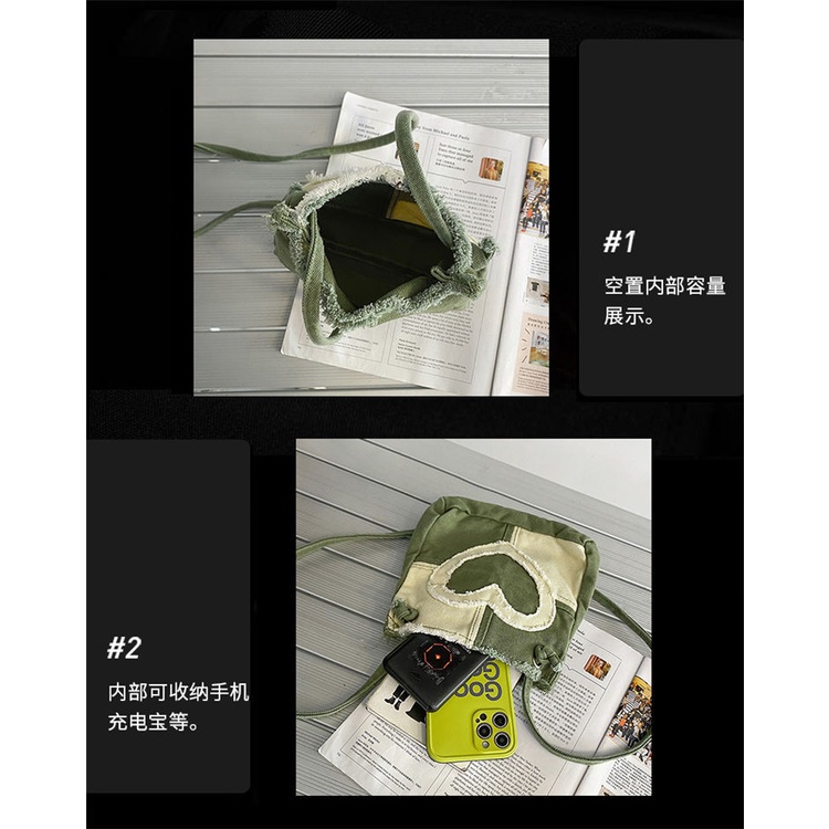 Túi Đeo Chéo Hình Trái Tim Nhỏ Phong Cách Mới 2023