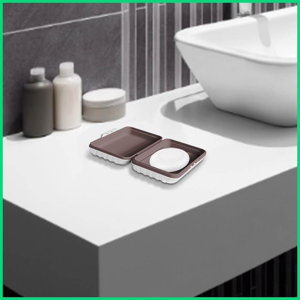 Giá Đỡ Xà Phòng Tự Dính Có Rãnh Thoát Nước Di Động Cho Nhà Ở