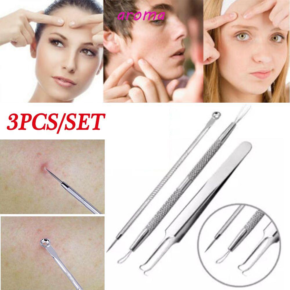 Set 3 Dụng Cụ Hỗ Trợ Chăm Sóc Da Bằng Thép Không Gỉ Chất Lượng Cao