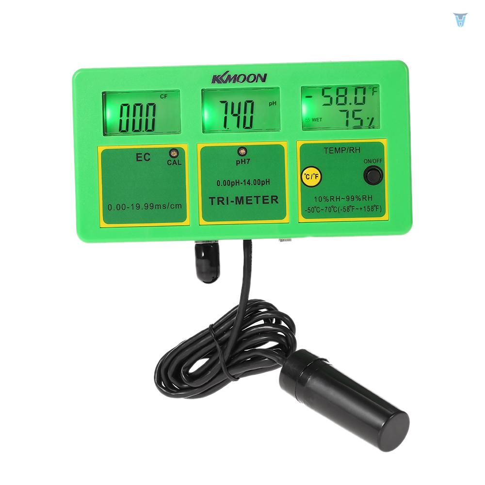 Máy Đo Đa Năng 4 Trong 1 Màn Hình LCD Chất Lượng Nước pH / RH / EC / TEMP