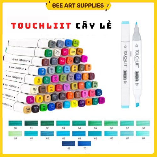 Bút màu dạ Marker Touch Liit chuyên dụng tô mầu dạ vẽ tranh anime manga