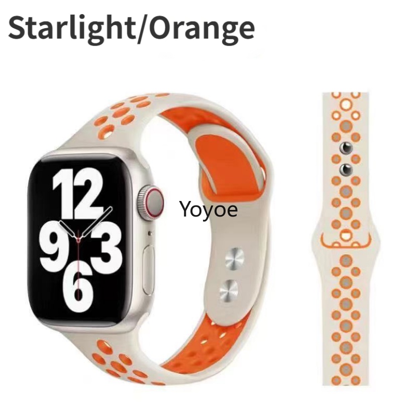 Dây Đeo Silicon 49mm 44mm 45mm 41mm 40mm 38mm 42mm Cho iwatch Ultra Series 8 7 Se 1 2 3 4 5 6