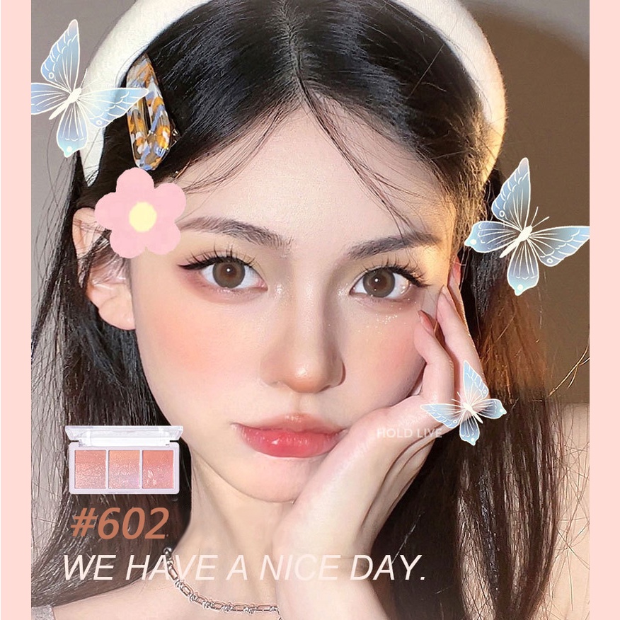 Bảng Phấn Mắt Secret Garden 3 Màu Sắc Ánh Nhũ Lấp Lánh Trang Điểm Bắt Sáng Má Hồng Trà Sữa Tạo Khối Toàn Diện Cho Học Sinh