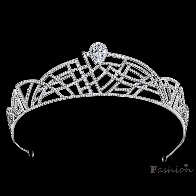 Cài Tóc Hình Vương Miện Đính Đá Sang Trọng Cho Cô Dâu