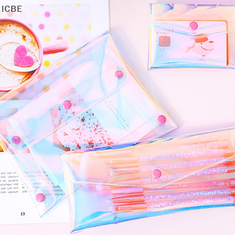 Túi Đựng Mỹ Phẩm Bằng PVC Trong Suốt Tiện Dụng Mang Theo Du Lịch Cho Nữ