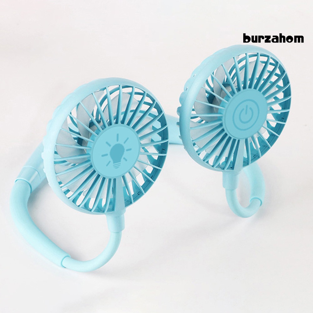 Quạt Làm Mát Đeo Cổ Sạc Cổng USB Có Đèn LED Có Thể Gấp Gọn Tiện Dụng