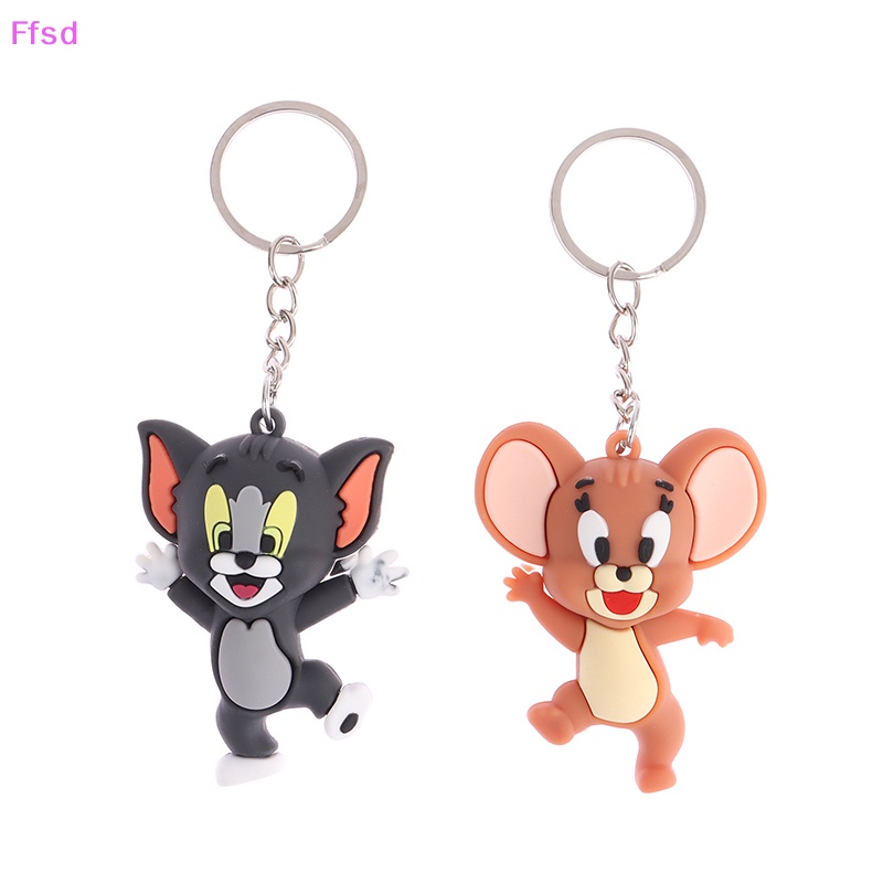 {Ffsd} Móc Chìa Khóa Resin Hình Động Vật Hoạt Hình Dễ Thương