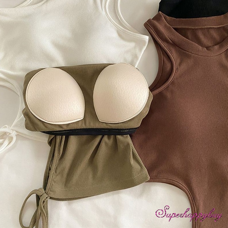 Áo Ống Màu Trơn Thiết Kế Khoét Ngực Độ Co Giãn Cao Thời Trang Quyến Rũ Cho Nữ