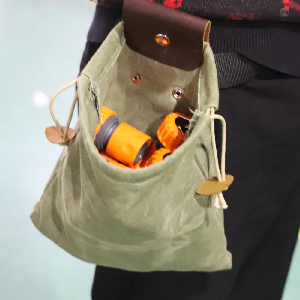 Túi Canvas Đeo Hông Đựng Dụng Cụ Ăn Uống Tiện Lợi