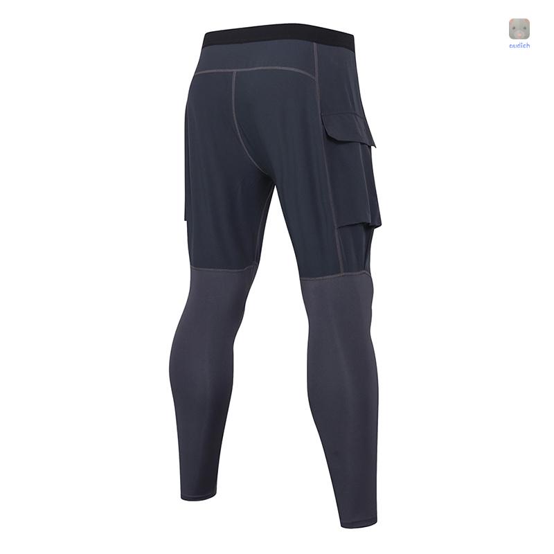 Quần Legging Thể Thao Eo Co Giãn Khô Thoáng Nhanh Thời Trang Cho Nam