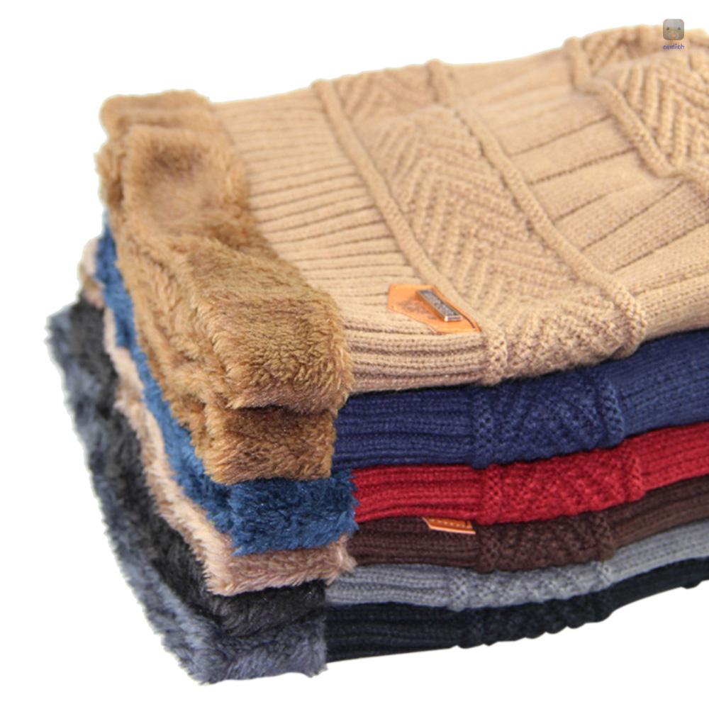 Mũ Dệt Kim Mềm Mại Giữ Ấm Mùa Đông Cho Nam Giới