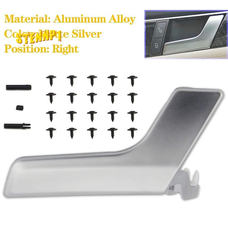 Bộ dụng cụ sửa chữa tay nắm cửa bên trong phù hợp cho Mercedes-Benz X204 GLK W204 C-Class Hợp kim nhôm bạc mờ 2047202663