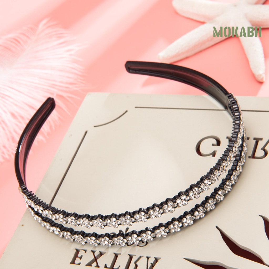 Băng Đô Cài Tóc Đính Đá Lấp Lánh Phong Cách Hàn Quốc Cho Nữ