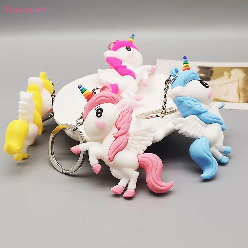 < Yiwuyuan > Móc Khóa Hình Kỳ Lân Có Mưa Đáng Yêu Trang Trí Túi Xách Mới