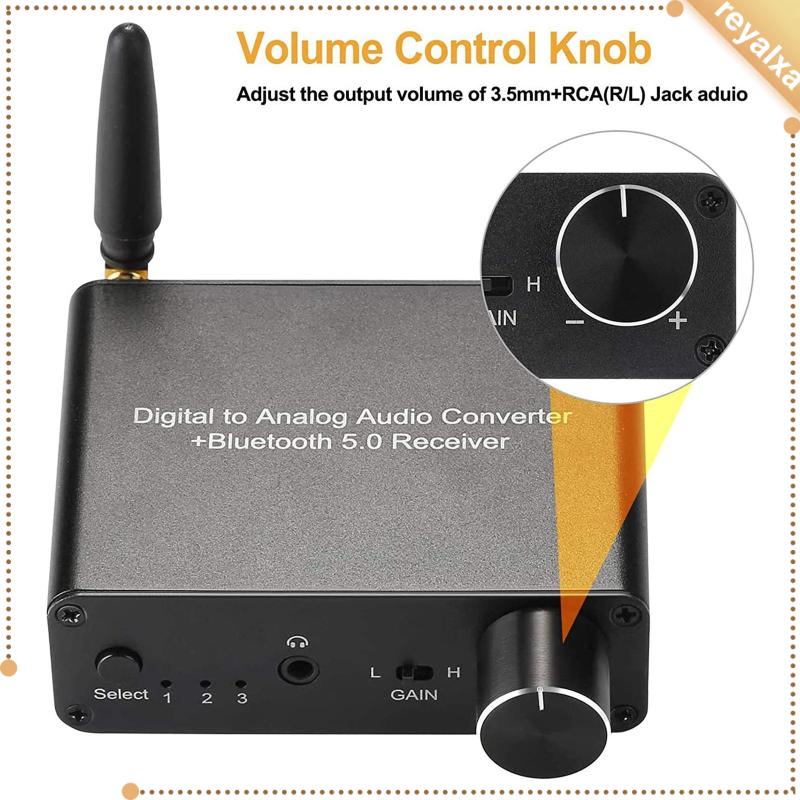 Thiết Bị Chuyển Đổi Âm Thanh Kỹ Thuật Số 192KHz Sang Analog RCA Bluetooth 5.0 Điều Chỉnh Âm Lượng Cho Blue Ray DVD