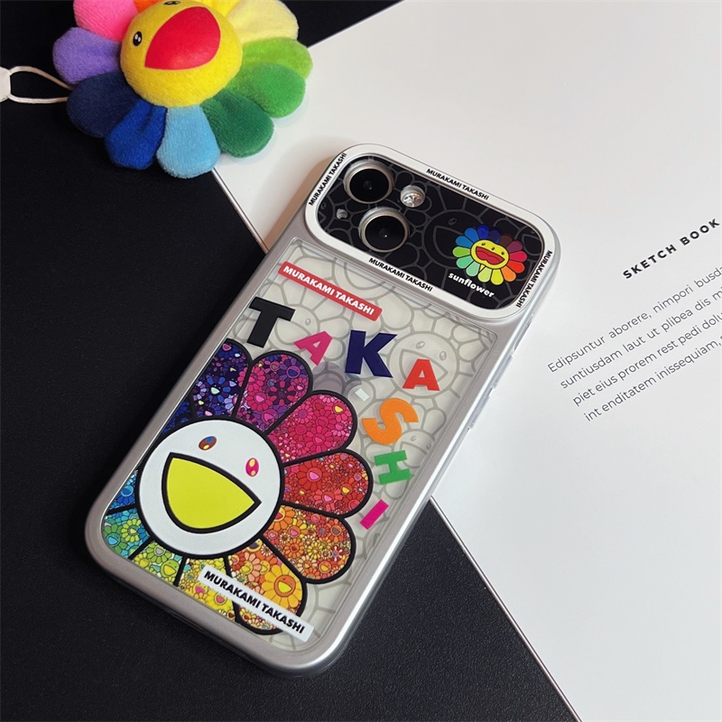 Ốp Điện Thoại Tpu Trong Suốt Chống Sốc in Hình Hoa Hướng Dương Cầu Vồng 2 Trong 1 Cho iphone 14 13 12 11 Pro Max