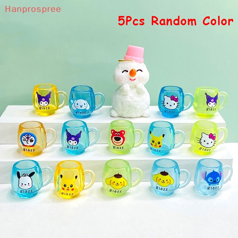 SANRIO Set 5 Cốc Nước Mini 1: 12 Dùng Trang Trí Nhà Búp Bê