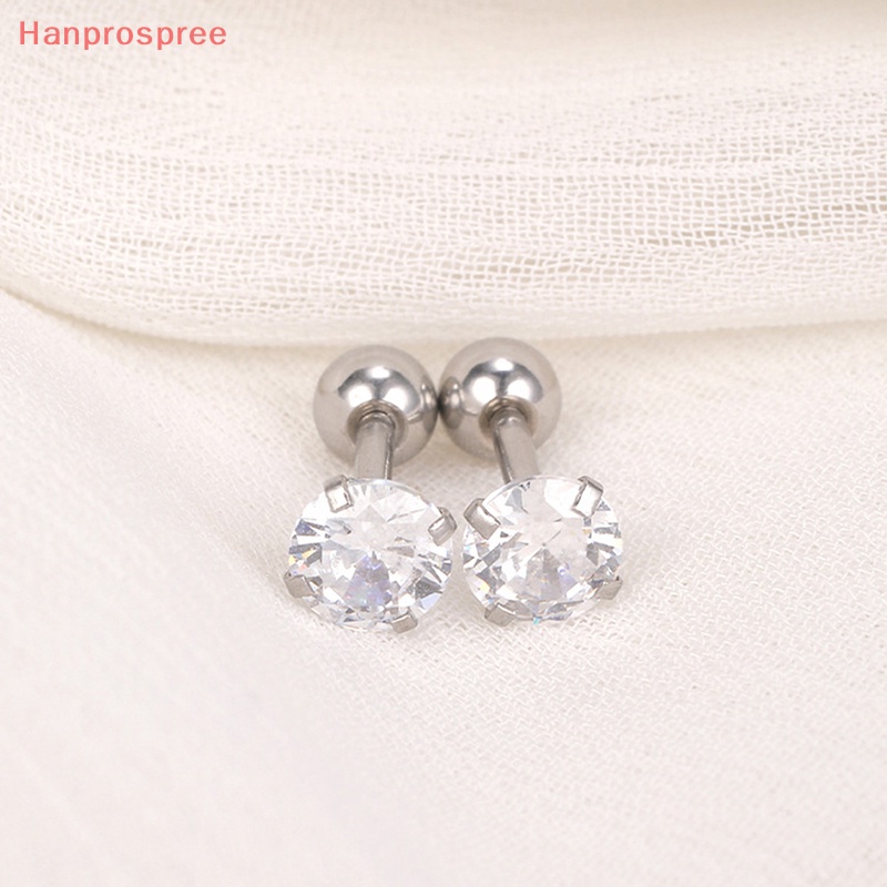 1 Đôi Khuyên Tai Pha Lê Nhiều Màu 4mm Cho Nữ