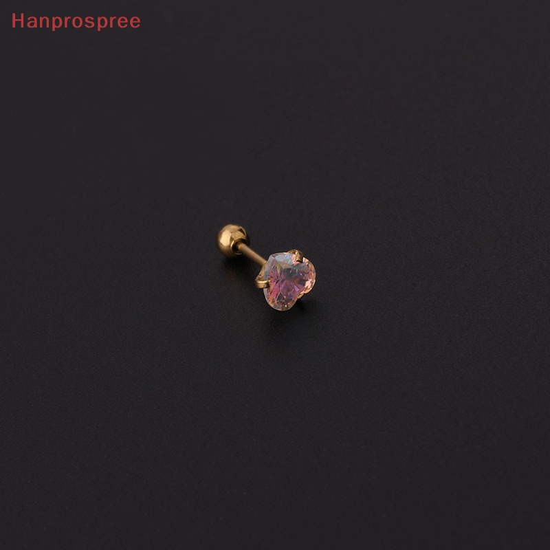 1 Khuyên Tai Xoắn Ốc Đính Đá Zircon Nhiều Màu Cho Nữ